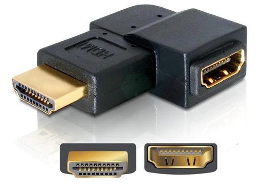 [90180236 1232871] Delock Adapter 90° links HDMI - HDMI