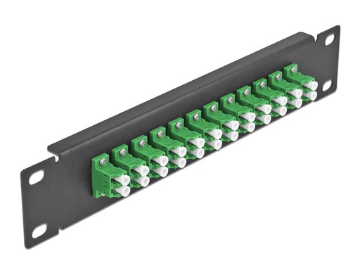 [90180261 1245867] Delock Verteilerplatte 10″ LWL Patchpanel 12 Port LC Duplex schwarz