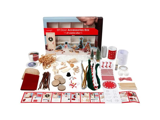 [90180368 1235975] Creativ Company Mini-Utensilien Wichteltür Miniszenen Weihnachten/Wichtel
