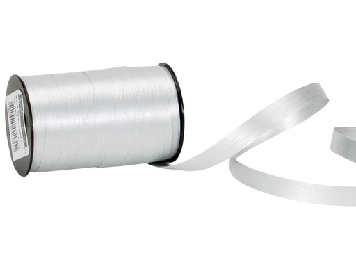 [90026655 1122399] Spyk Geschenkband Poly Matt 10 mm x 20 m, Silber