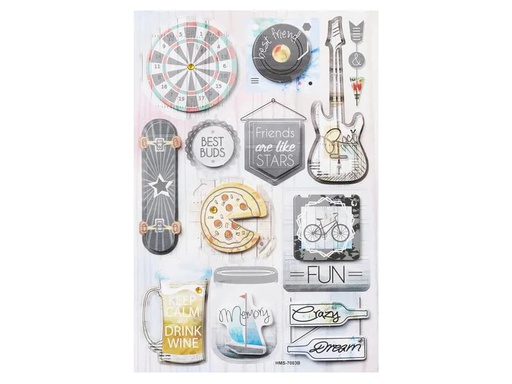 [90180615 1238352] HobbyFun Motivsticker Hobbies 1 Blatt