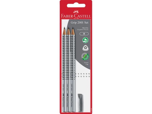 [90181043 1229532] Faber-Castell Bleistift Grip 2001 Set B, 3 Stück