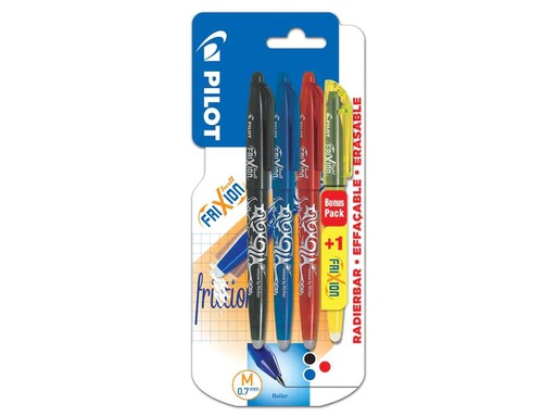[90181071 1244200] Pilot Rollerball FriXion Ball 0.7 mm, Mehrfarbig 4 Stück