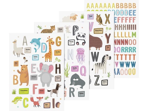 [90181076 1242817] Heyda Bastelset Fensterbilder Tiere/Alphabet