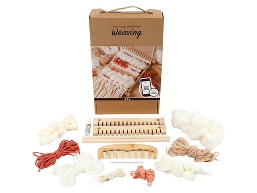 [90181132 1231037] Creativ Company Bastelset Lernset Weben 12-teilig