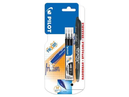 [90181308 1244212] Pilot Rollerball FriXion Ball 3 x Refill 0.7 mm, Schwarz
