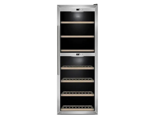 [90181343 1250026] Caso Weinkühlschrank WineComfort 126 Edelstahl/Schwarz, Rechts