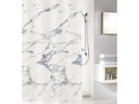 Kleine Wolke Duschvorhang Marble 180 x 180 cm, Grau-Marmor/Weiss