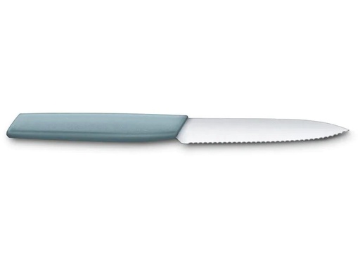 [90181699 1251732] Victorinox Gemüsemesser Swiss Modern mit Wellenschliff 10 cm, Hellblau