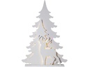 Star Trading Tischdeko Grandy, 110 cm, 56 LED, Holz, Weiss