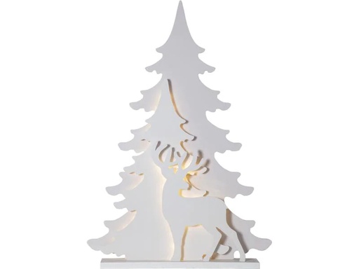 [90181759 1187312] Star Trading Tischdeko Grandy, 110 cm, 56 LED, Holz, Weiss