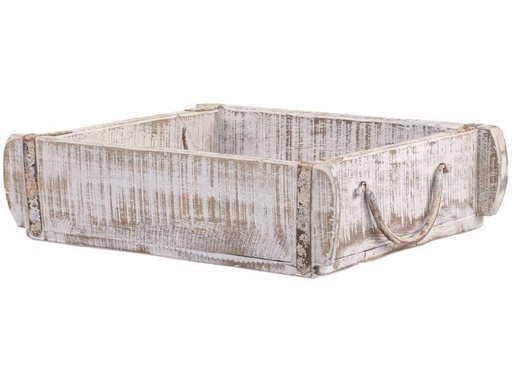 [90181852 1213572] Chic Antique Aufbewahrung alte Backsteinform unika 7.5 x 22.5 cm, Weiss