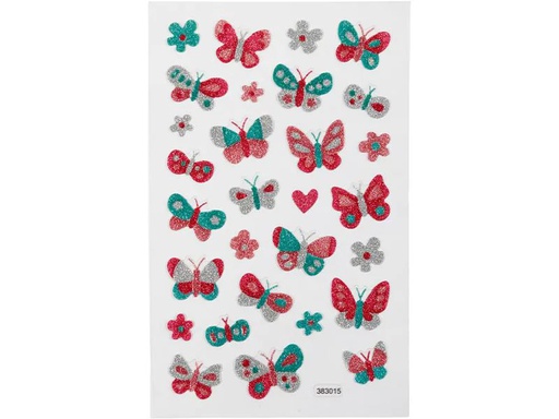 [90182138 1231155] Creativ Company Glitzersticker 10 x 16 cm 1 Blatt, Schmetterling