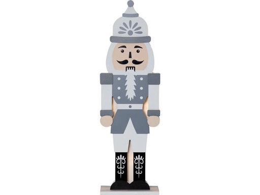 [90182342 1187228] Star Trading LED-Figur Nussknacker, 52 cm, Grau