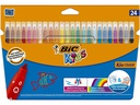 BIC Filzstift Fasermaler Kid Couleur 24 Stück 0.8 mm, 24 Farben