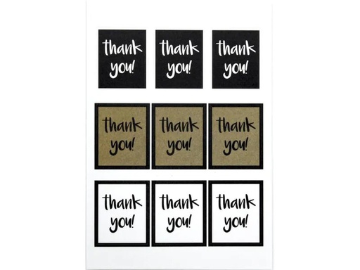 [90182461 1245485] Artoz Motivsticker Thank you 6 Blatt