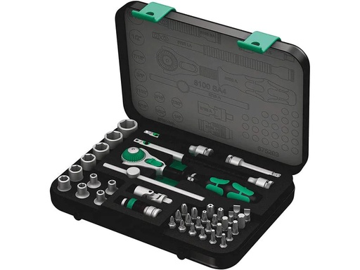 [90182572 1220824] Wera Steckschlüssel-Set 8100 SA 4 Zyklop Speed 1/4, 41-teilig