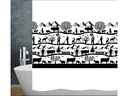diaqua® Duschvorhang Swiss Dreams 180 x 200 cm, Schwarz/Weiss