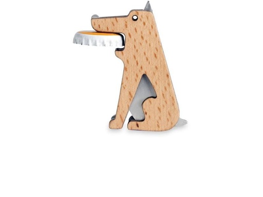 [90182824 1246803] Kikkerland Flaschenöffner Fetch! Hellbraun