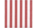 Rico Design Papierservietten Gestreift 33 x 33 cm, 20 Stück, Rot/Weiss