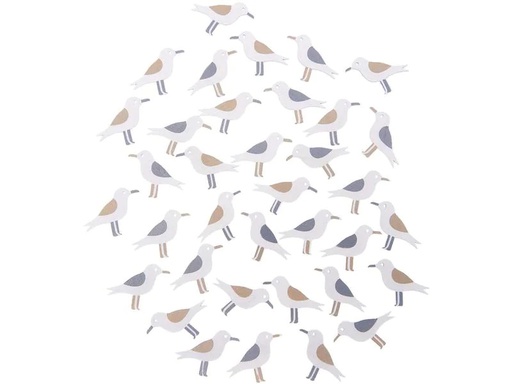 [90183161 1234280] Rico Design Streudeko Möwen natur 36 Stück