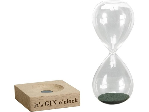 [90183467 1228606] See Mann Garn Aufsteller Sanduhr Gin oClock 6.5 x 16 x 6.5 cm