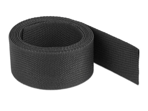 [90183700 1234991] Delock Gewebeschrumpfschlauch 2 m x 25 mm Schwarz