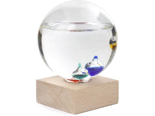 [90183747 1234491] Kikkerland Aufsteller Galileo Thermometer aus Glas