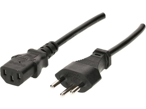 [90183927 1254158] Max Hauri Netzkabel 5 m C13 - T12 Schwarz