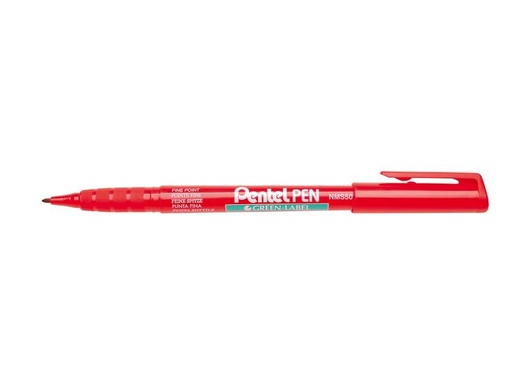 [90183995 1239264] pentel Fineliner Green Label 2.0 mm 1.0 mm, Rot