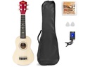 MAX Ukulele UKEY Set Soprano Natural 21 Zoll