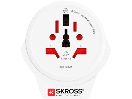 [90184410 1216706] SKROSS Reiseadapter World UK mit USB Ladegerät