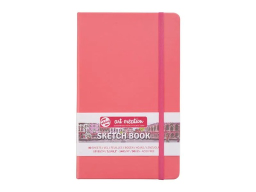 [90184415 1232232] Talens Malbuch 13 x 21 cm Korallrot