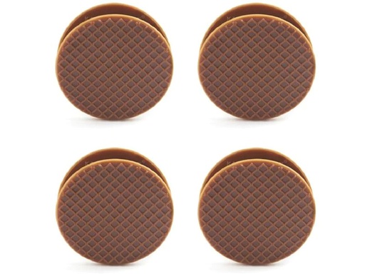 [90184524 1246784] Kikkerland Verschlussclip Waffel 6 Stück, Dunkelbraun