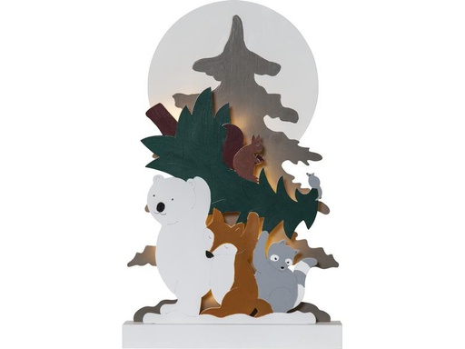[90184612 1187222] Star Trading Tischdeko Forest Friends, 45 cm, Holz