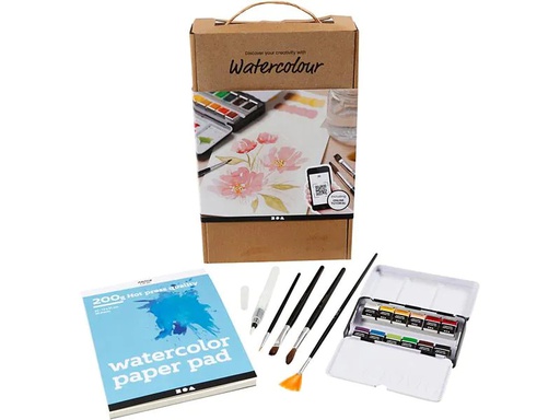 [90184759 1231039] Creativ Company Aquarellfarbe Lernset Aquarellmalerei 7-teilig