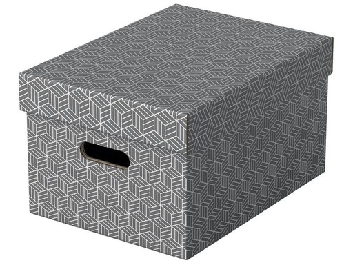 [90185003 1227002] Leitz Aufbewahrungsbox Esselte Home M Mittel, 3 Stück, Grau