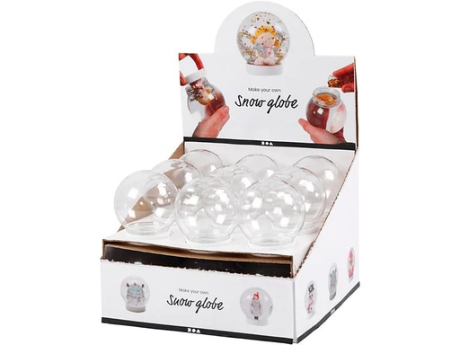 [90185005 1234856] Creativ Company Schneekugel 8.5 x 8 cm 18 Stück