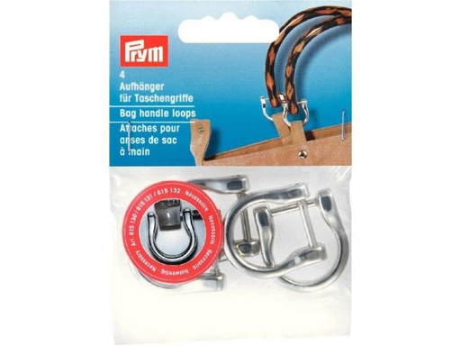 [90185146 1246925] Prym Taschengriff Aufhänger 18 mm Altmessing 4 Stück