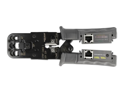 [90185241 1241634] Delock Crimpzange mit Abisolierer und Netzwerktester