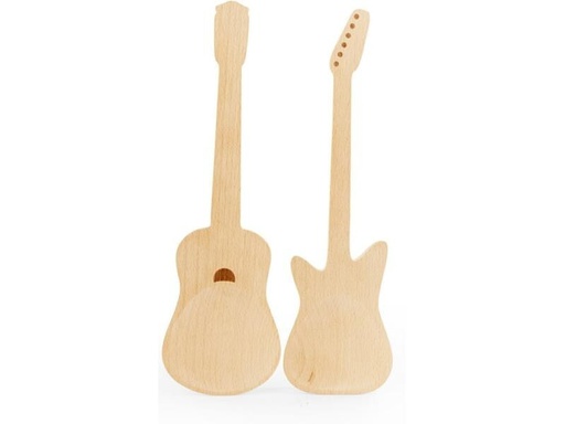 [90185255 1246782] Kikkerland Salatbesteck Gitarre Hellbraun