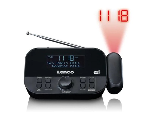 [90185302 1247744] Lenco Radiowecker CR-615BK Schwarz