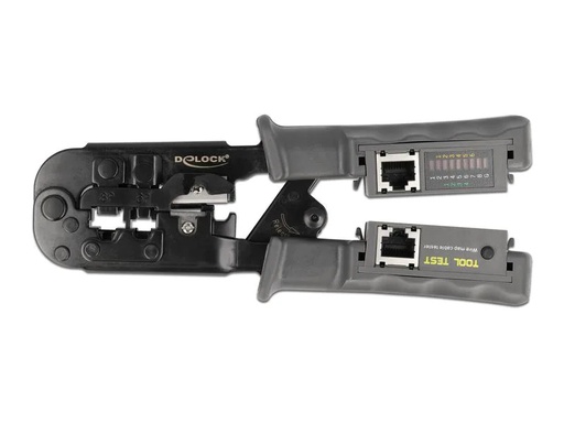 [90185365 1241635] Delock Crimpzange mit Abisolierer und Netzwerktester