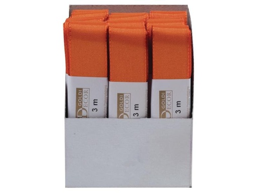 [90027280 640973] GOLDINA Textilband 25 mm x 3 m, Mandarin, 1 Stück