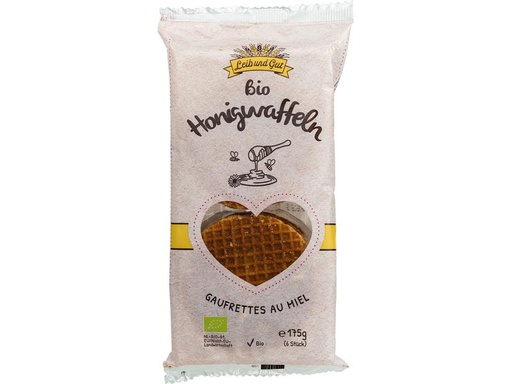 [90186333 1256028] Leib und Gut Bio Honigwaffeln 175 g