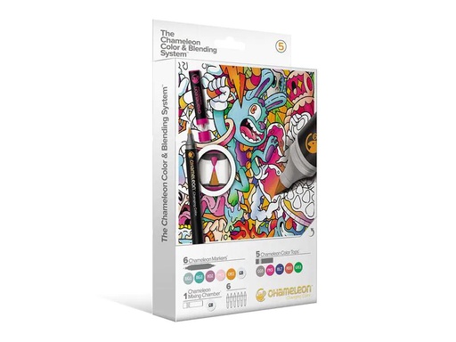 [90027483 1135386] Chameleon Brushpen Color &amp; Blending Set 5 mit 6 Marker