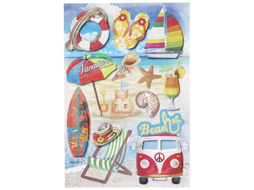 [90186384 1238355] HobbyFun Motivsticker Beach 1 Blatt