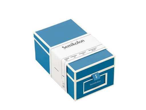 [90186438 1216963] Semikolon Visitenkartenbox Blau