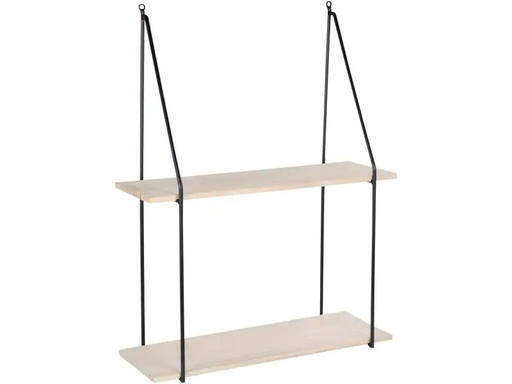 [90186980 1249658] House Nordic Wandregal Haag 72 x 55 cm, Nature/Schwarz