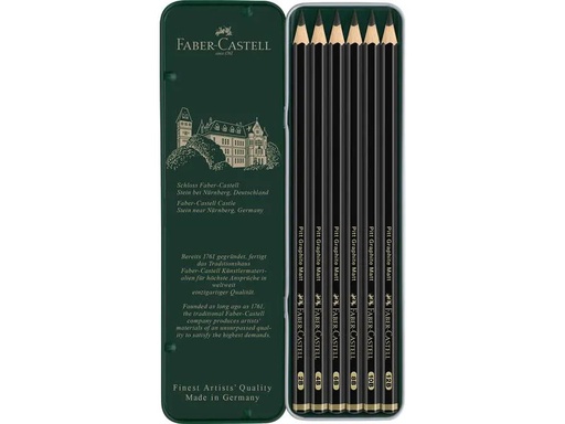 [90187057 1229555] Faber-Castell Graphitstift Graphit-Set Matt 6 Stück